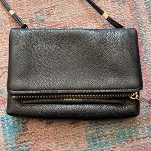 Coach black pebbled grain crossbody bag.
